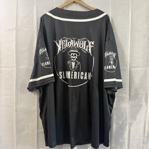 Slumerican Yelawolf Black Jersey Shirt 6XL Big Tall Graphic Button Front